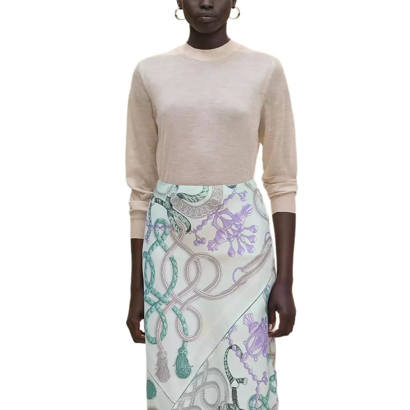 Женский кашемировый свитер FW25 HERMES, бежевый
Женский кашемировый свитер FW25 HERMES, бежевый