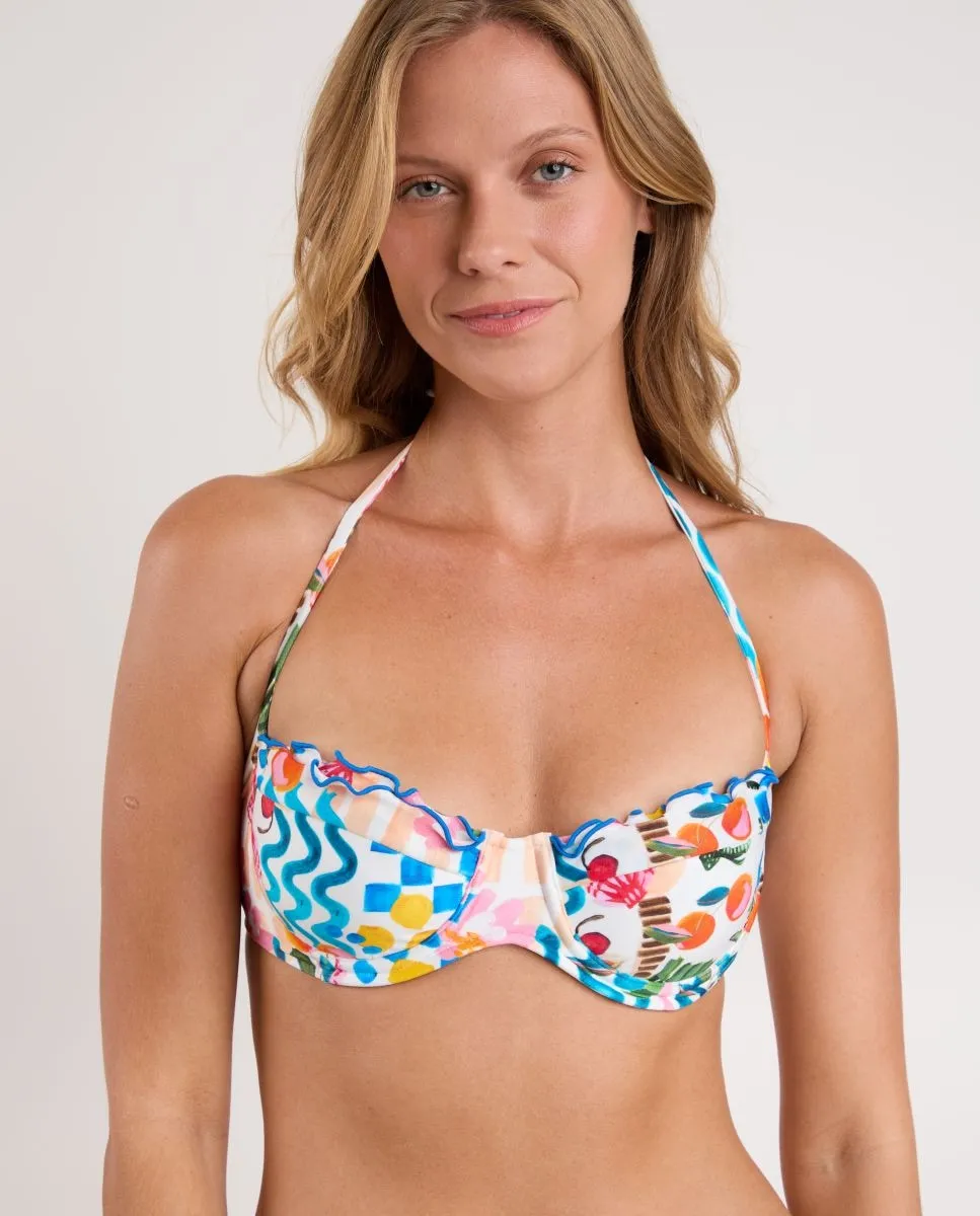Верх бикини-балконет с принтом и подкладкой Río de Sol, мультиколор
Верх бикини-балконет с принтом и подкладкой Río de Sol, мультиколор