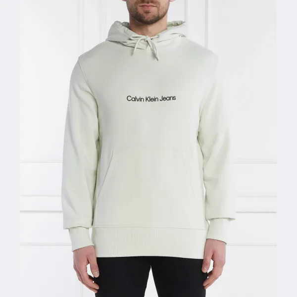 Толстовка обычного кроя с квадратным логотипом Calvin Klein, зеленый