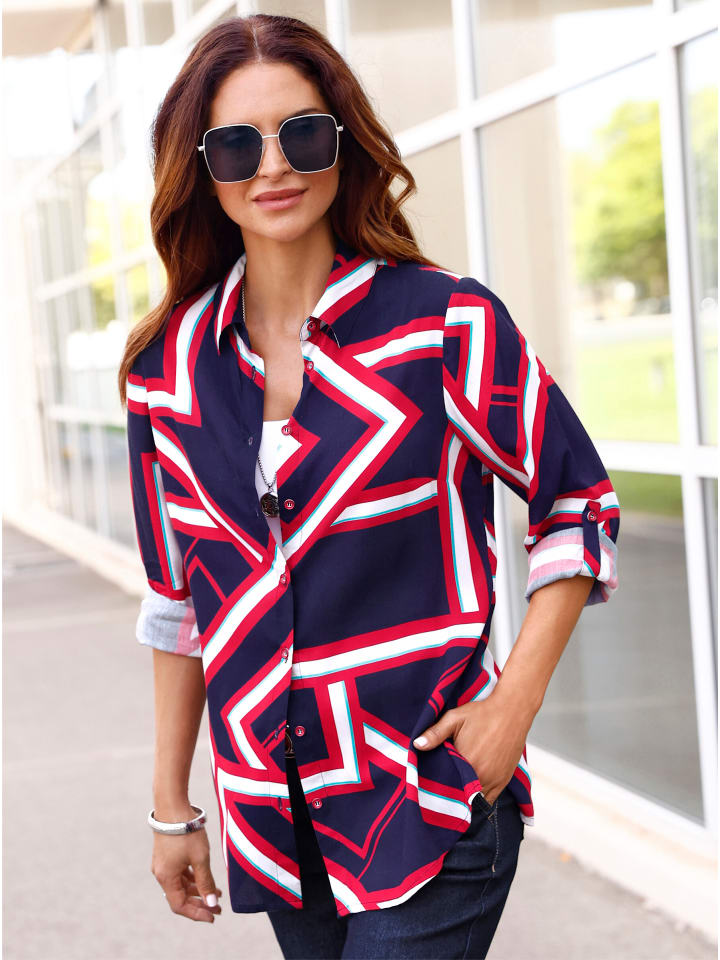 Длинная блузка с принтом темно-синего и красного цветов WITT WEIDEN
Длинная блузка с принтом темно-синего и красного цветов WITT WEIDEN