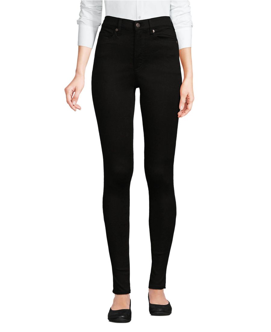 Узкие джинсы с высокой посадкой из эластичного денима для невысоких девушек Lands' End, Black
Узкие джинсы с высокой посадкой из эластичного денима для невысоких девушек Lands' End, Black