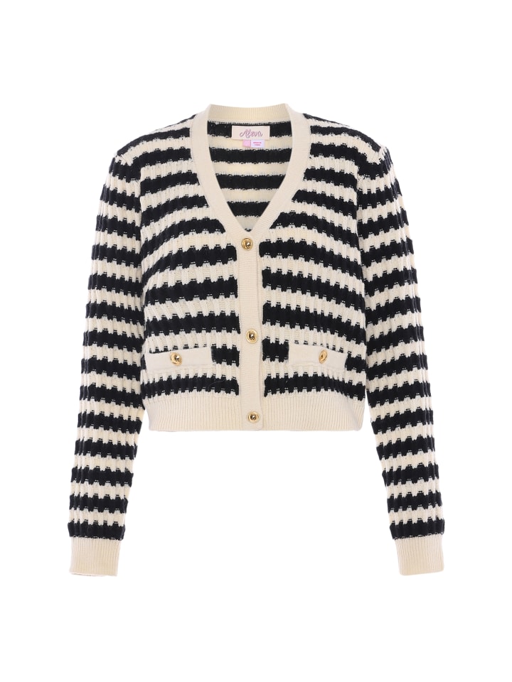 Женский кардиган из шерсти белого/черного цвета faina
Женский кардиган из шерсти белого/черного цвета faina