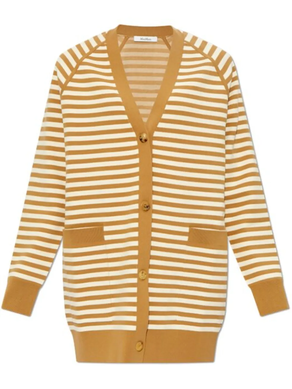 Полосатый кардиган с V-образным вырезом MAX MARA, коричневый
Полосатый кардиган с V-образным вырезом MAX MARA, коричневый