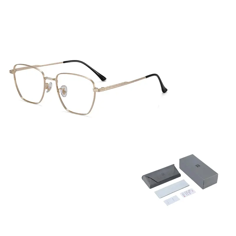 Wood Premium Титан квадратные очки унисекс, Gold 
Wood Premium Титан квадратные очки унисекс, Gold