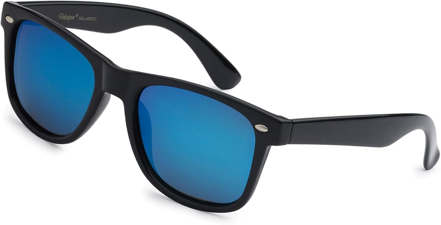 Поляризованные солнцезащитные очки PolarSpex для мужчин и женщин – защита от УФ-излучения, прочные и легкие, в стиле ретро, идеально подходят для вождения и рыбалки, Black | Ice Blue
Поляризованные солнцезащитные очки PolarSpex для мужчин и женщин – защита от УФ-излучения, прочные и легкие, в стиле ретро, идеально подходят для вождения и рыбалки, Black | Ice Blue