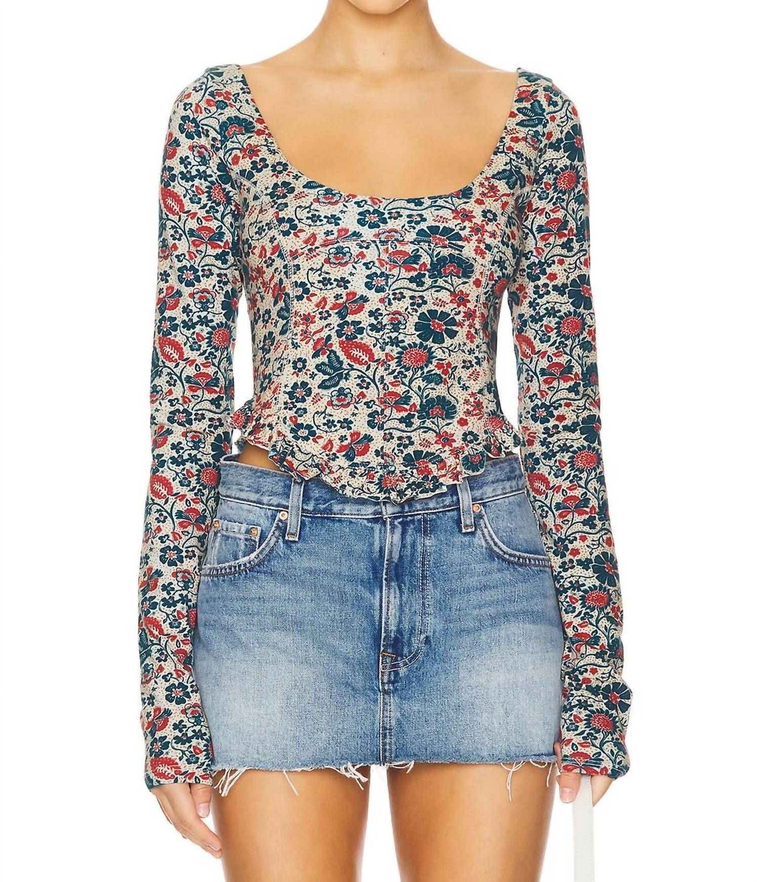 Топ Melanie в синем цвете Free People
Топ Melanie в синем цвете Free People