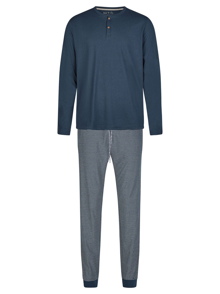 Длинная пижама Phil & Co. Berlin Henley, темно-синий
Длинная пижама Phil & Co. Berlin Henley, темно-синий
