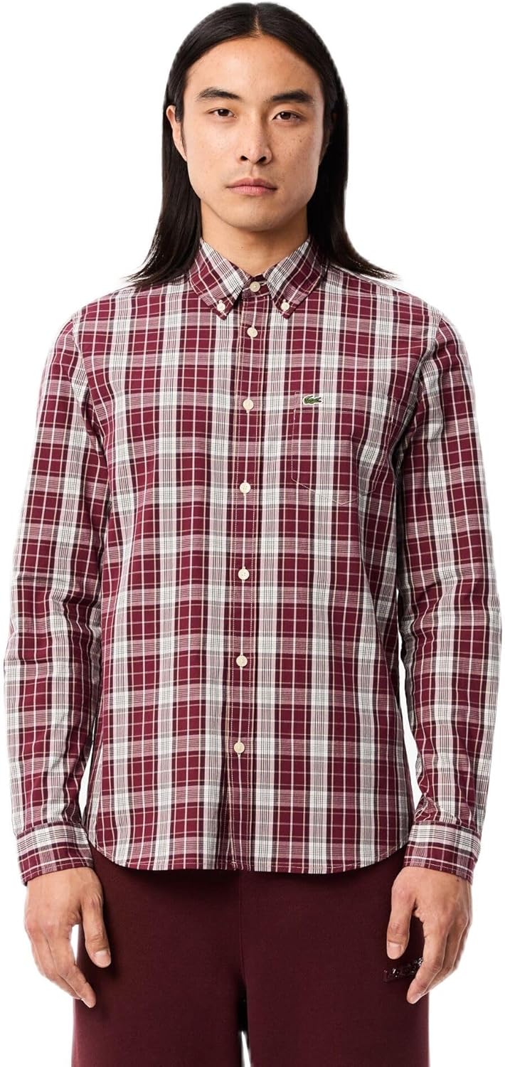 Мужская рубашка Lacoste в клетку с эффектом стрейч, Expresso/Hammam
Мужская рубашка Lacoste в клетку с эффектом стрейч, Expresso/Hammam