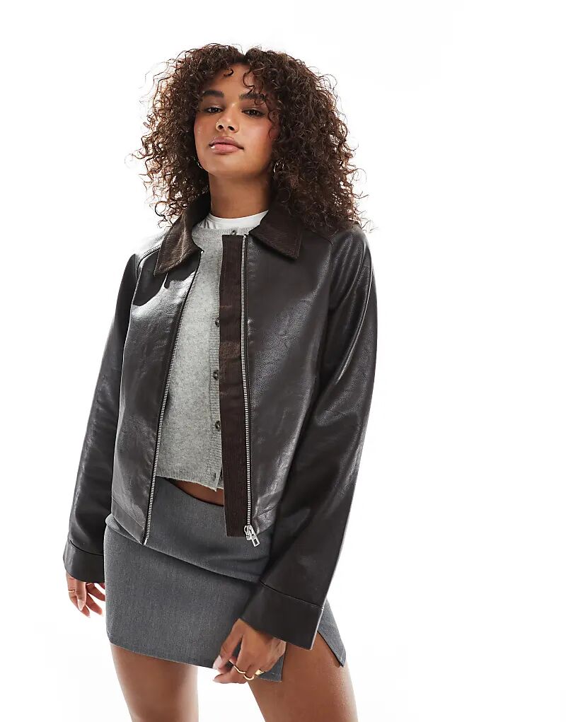 Укороченная кожаная куртка ASOS DESIGN коричневого цвета, Коричневый, Укороченная кожаная куртка ASOS DESIGN коричневого цвета
Укороченная кожаная куртка ASOS DESIGN коричневого цвета, Коричневый, Укороченная кожаная куртка ASOS DESIGN коричневого цвета