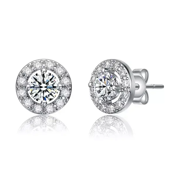 Элегантные серьги-гвоздики с ореолом из кубического циркония Rachel Glauber, white
Элегантные серьги-гвоздики с ореолом из кубического циркония Rachel Glauber, white