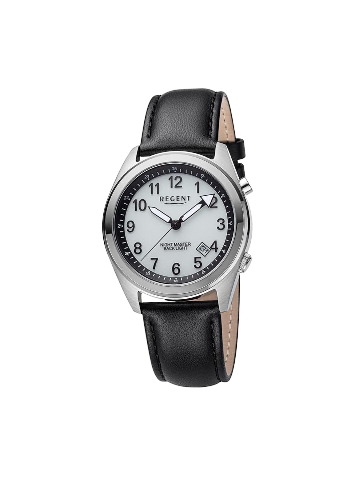Аналоговые наручные часы, черные, среднего размера (примерно 37,6 мм), кожаный ремешок Regent
Аналоговые наручные часы, черные, среднего размера (примерно 37,6 мм), кожаный ремешок Regent