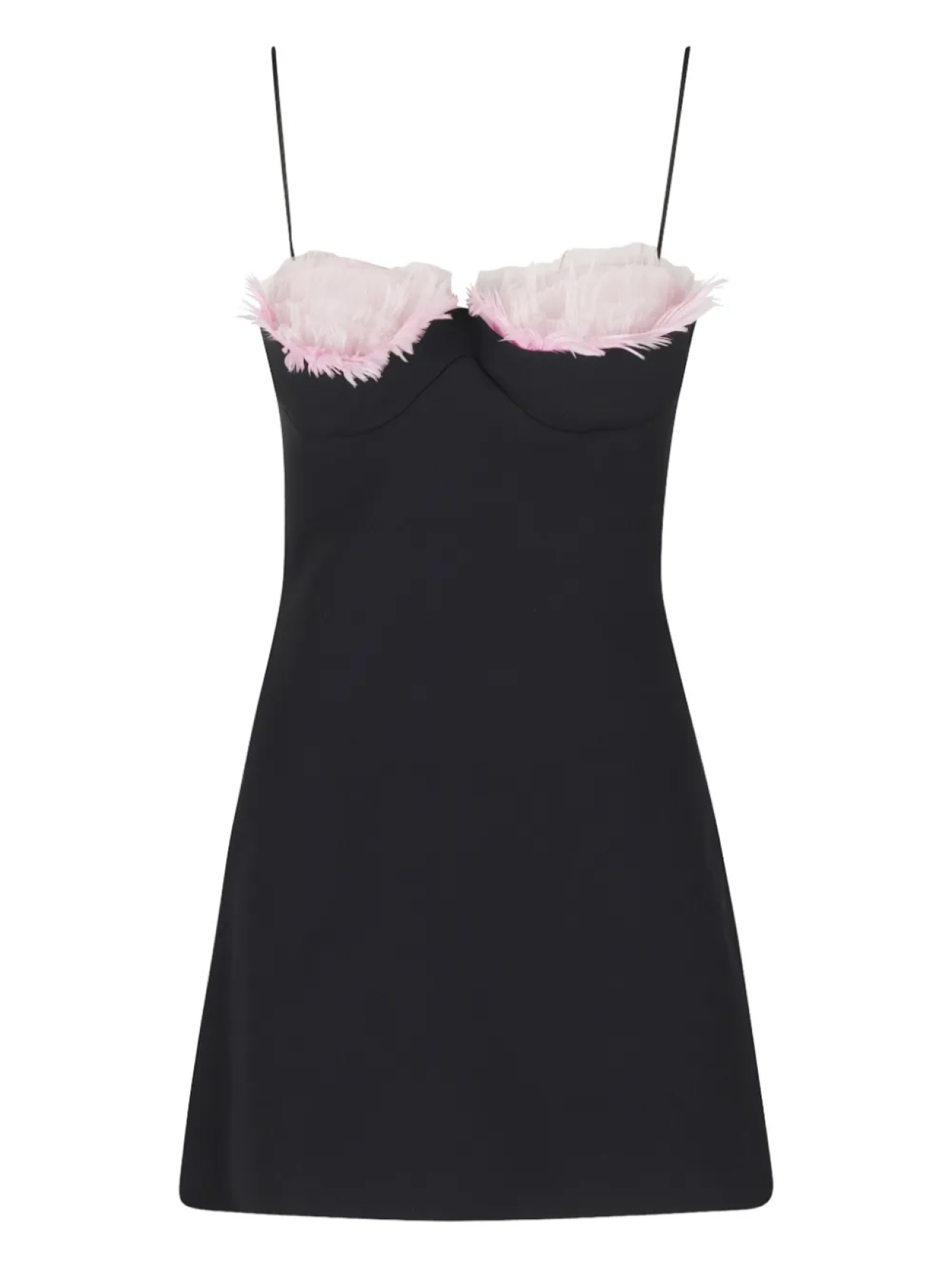 Платье с вырезом сердечком, отделанное перьями David Koma, черный
Платье с вырезом сердечком, отделанное перьями David Koma, черный