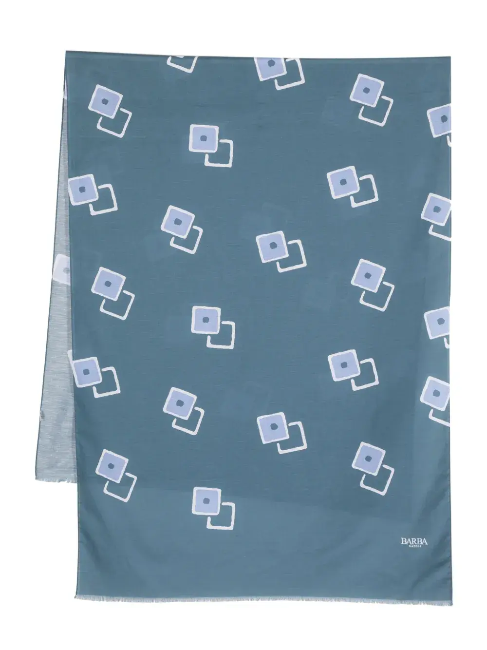Шарф с бахромой и графичным принтом Barba, синий
Шарф с бахромой и графичным принтом Barba, синий