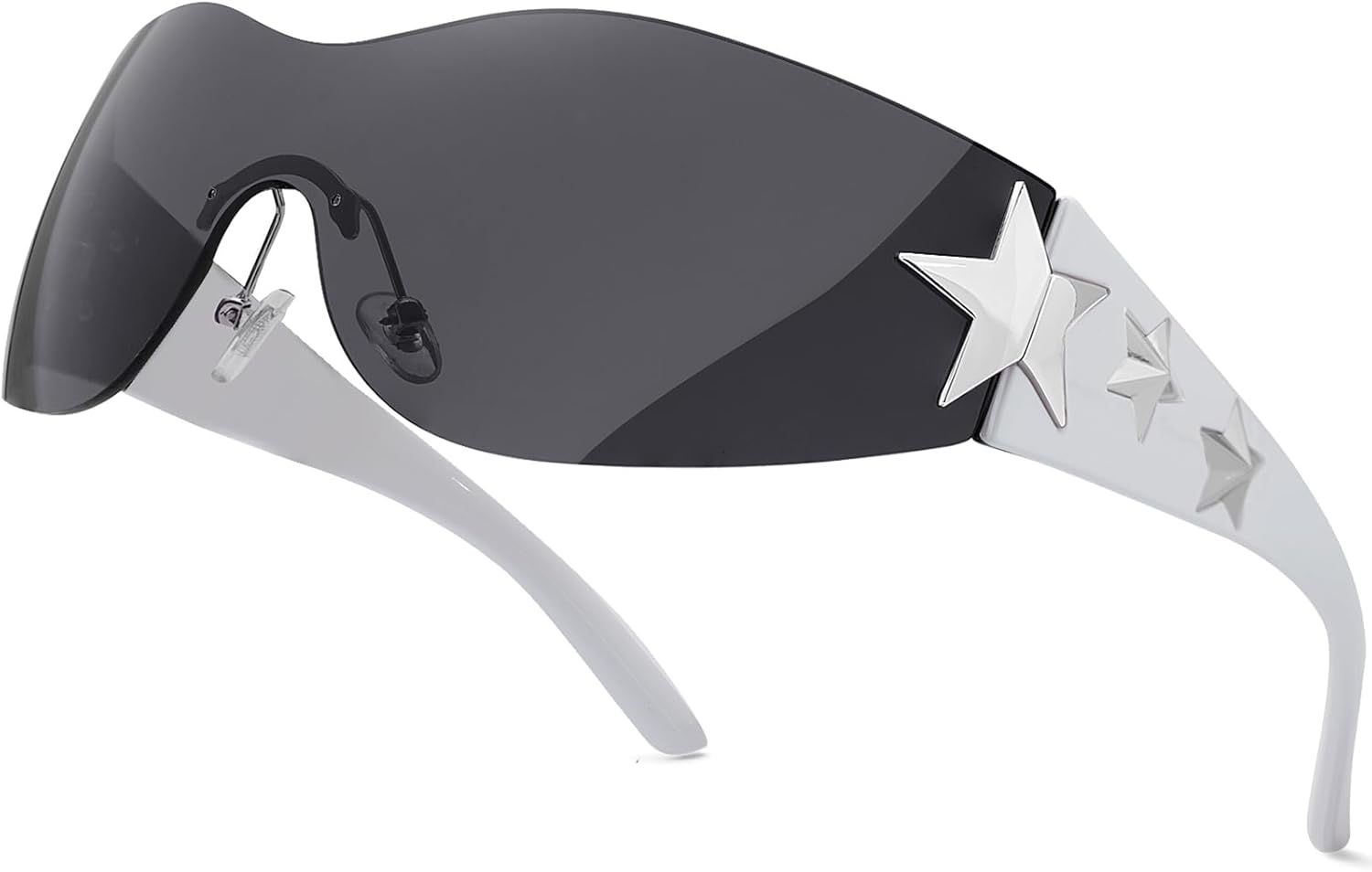 Солнцезащитные очки без оправы в стиле Y2K, очки-обтекатели в стиле 2000-х, аксессуары для женщин и мужчин, модные и стильные солнцезащитные очки-щитки Haqptul, 1 Pack, Black/ White
Солнцезащитные очки без оправы в стиле Y2K, очки-обтекатели в стиле 2000-х, аксессуары для женщин и мужчин, модные и стильные солнцезащитные очки-щитки Haqptul, 1 Pack, Black/ White