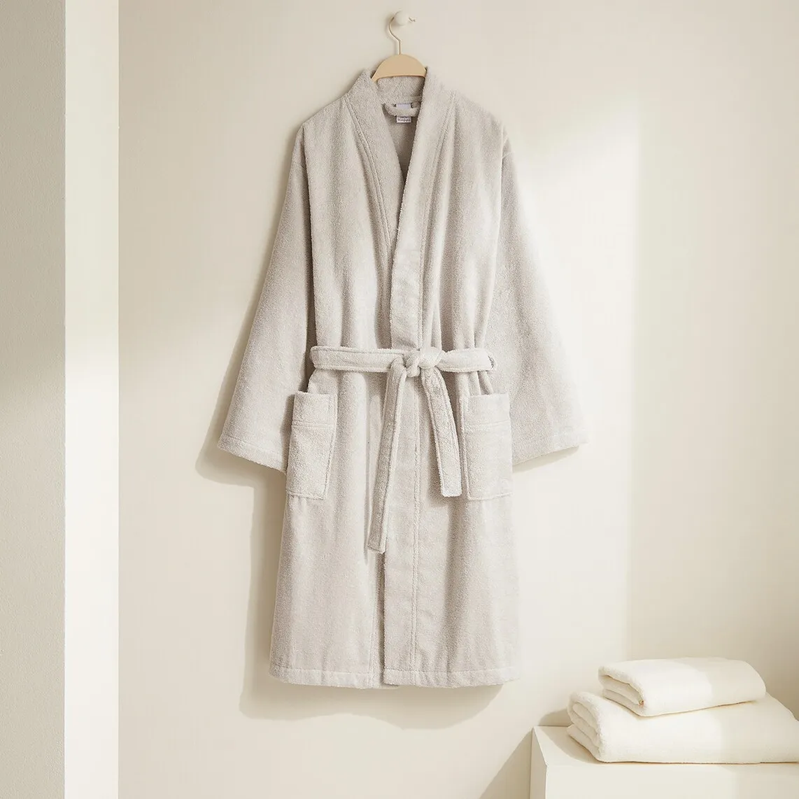 Халат-кимоно Египетский хлопок 420 гр/м2 El Corte Inglés, серый 
Халат-кимоно Египетский хлопок 420 гр/м2 El Corte Inglés, серый