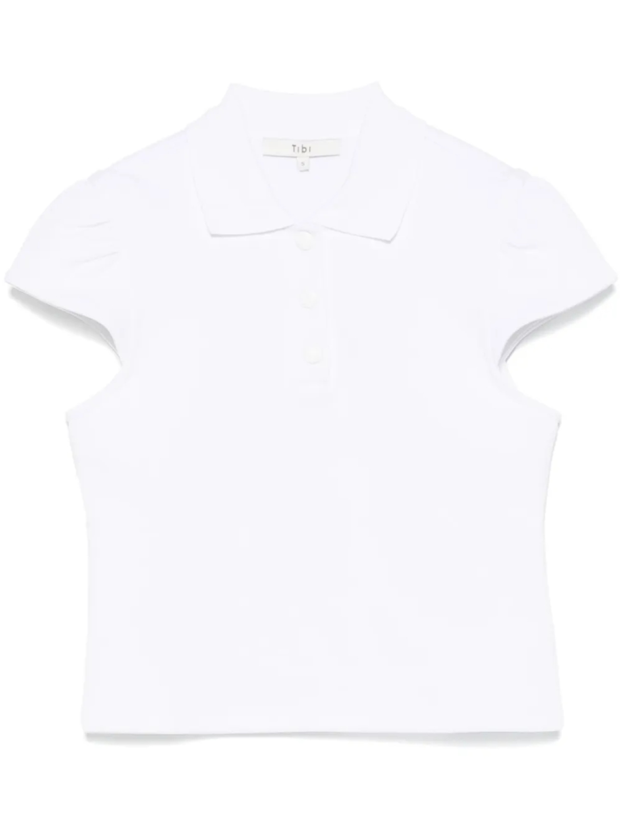 Топ-поло Tibi Pique Shrunken, белый
Топ-поло Tibi Pique Shrunken, белый