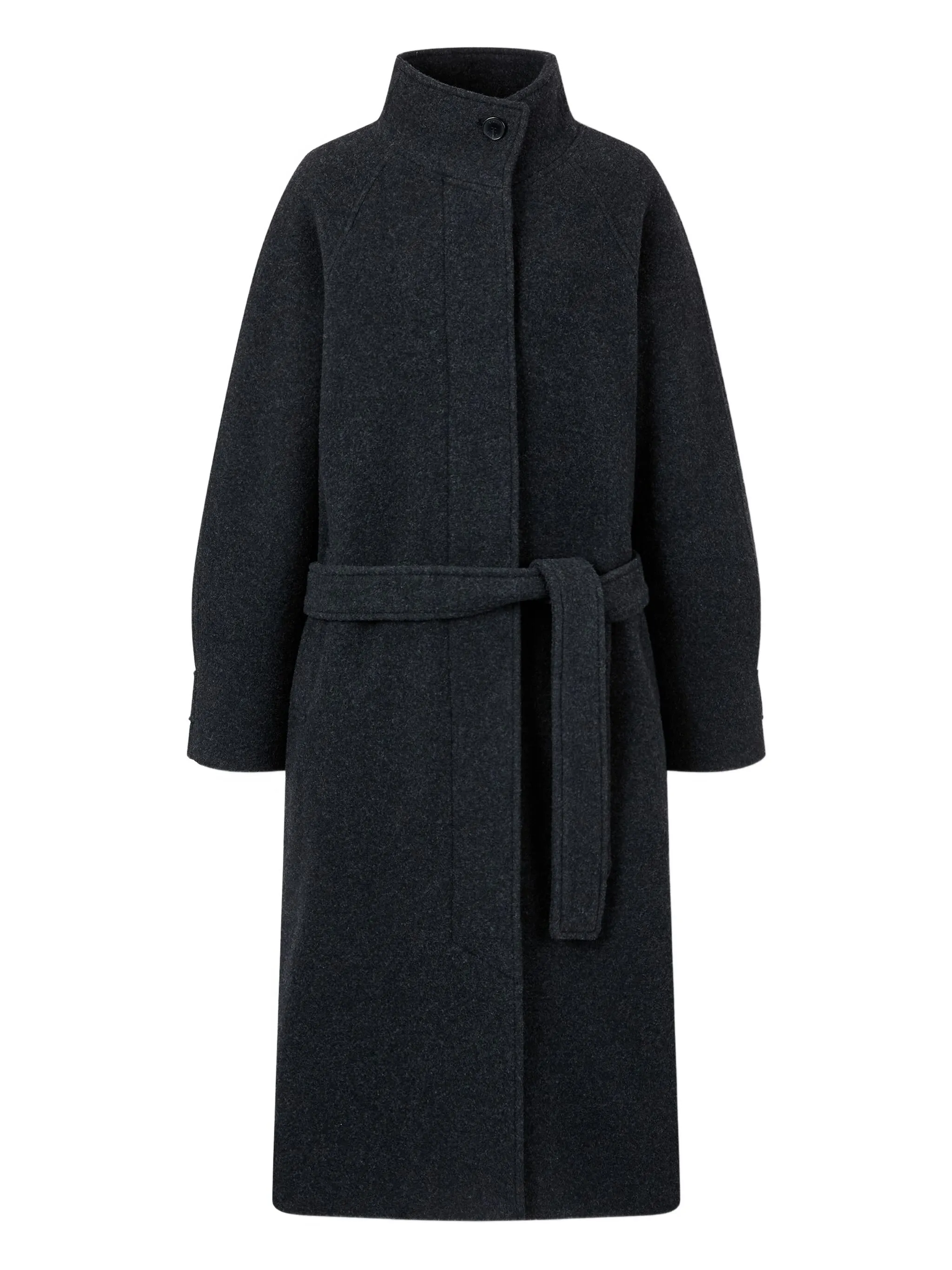 Пальто с Высоким воротником и Поясом Studio Tomboy, серый
Пальто с Высоким воротником и Поясом Studio Tomboy, серый