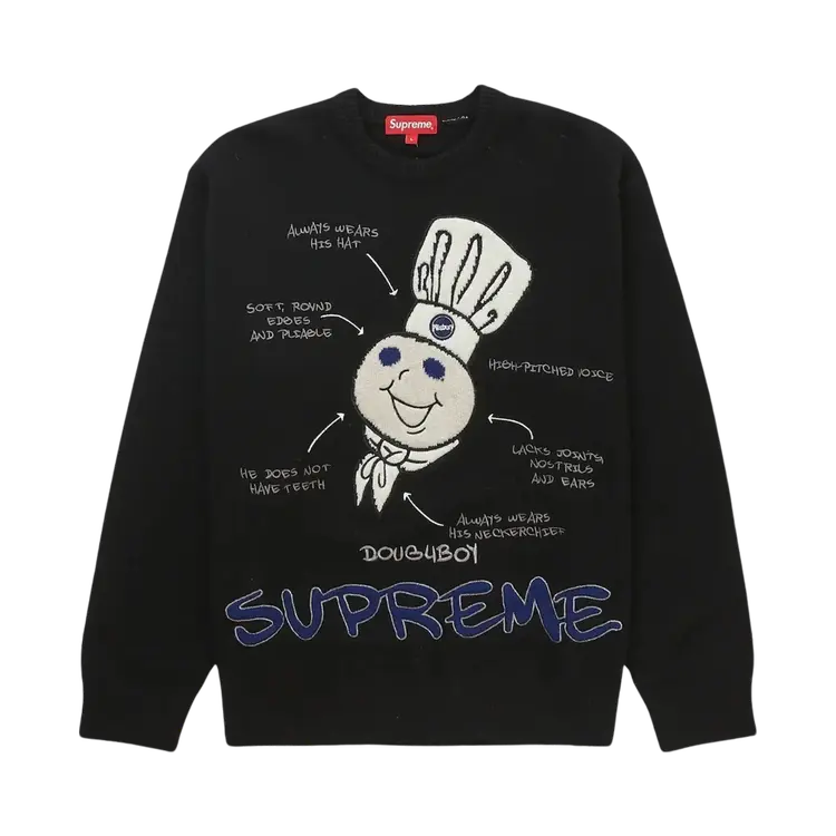 Свитер Supreme Doughboy Sweater, черный
Свитер Supreme Doughboy Sweater, черный