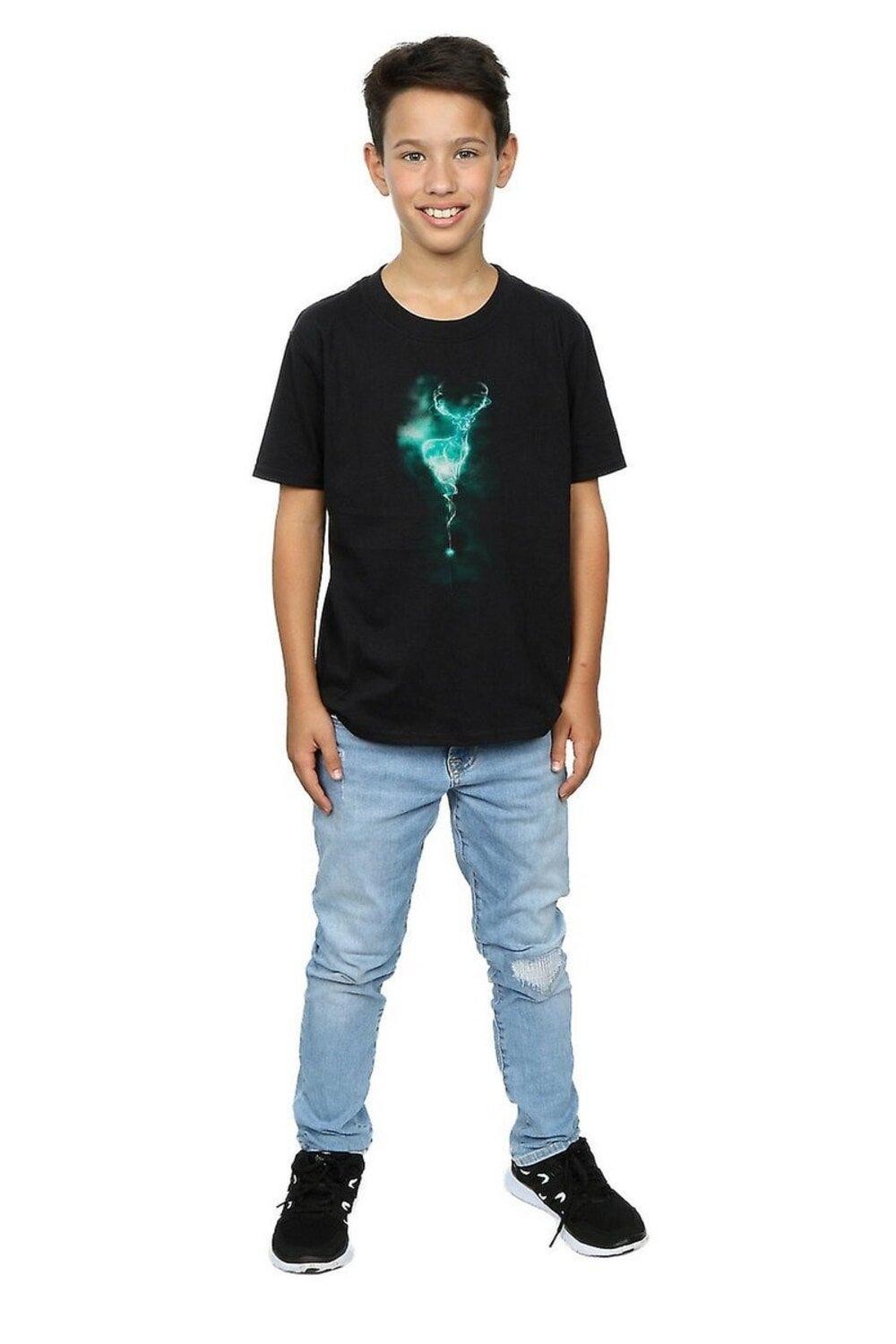 Хлопковая футболка Patronus Stag Harry Potter, черный 
Хлопковая футболка Patronus Stag Harry Potter, черный