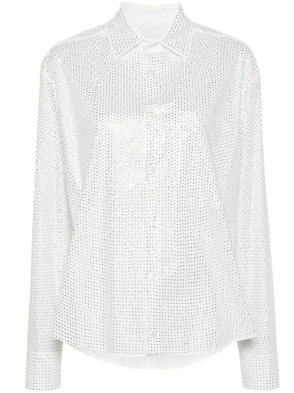 Поплиновая рубашка с кристаллами Giuseppe Di Morabito, белый
Поплиновая рубашка с кристаллами Giuseppe Di Morabito, белый