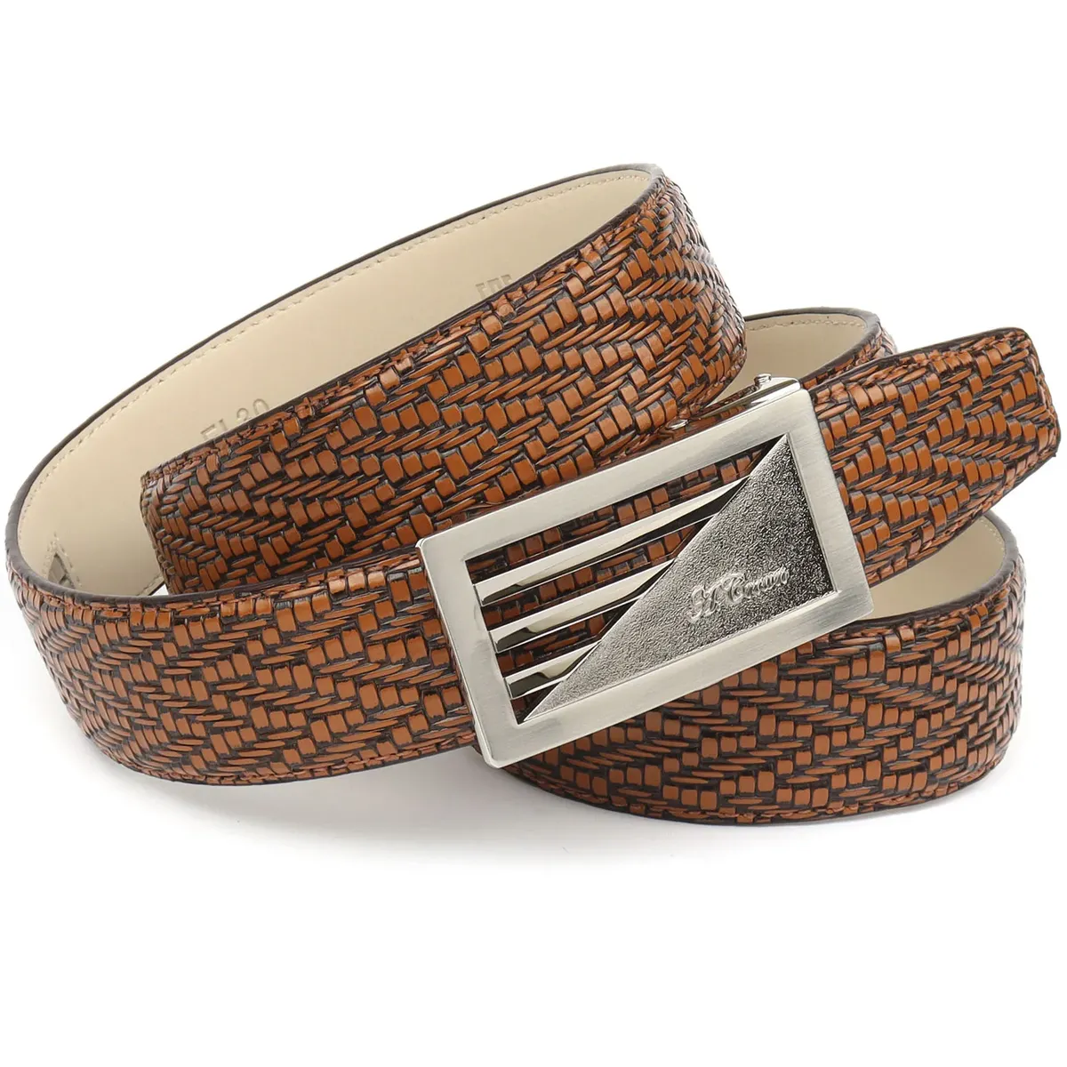Кожаный ремень Anthoni Crown, кожаный ремень с плетеным узором, коричневый
Кожаный ремень Anthoni Crown, кожаный ремень с плетеным узором, коричневый