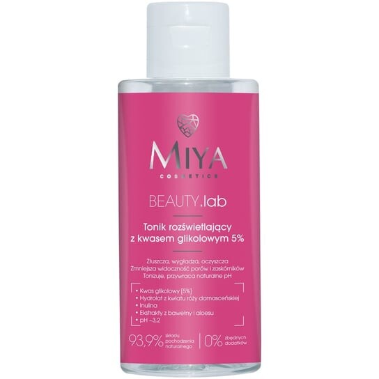 Тоник осветляющий с гликолевой кислотой 5%, 150 мл Miya, Beauty.lab, Miya Cosmetics
Тоник осветляющий с гликолевой кислотой 5%, 150 мл Miya, Beauty.lab, Miya Cosmetics
