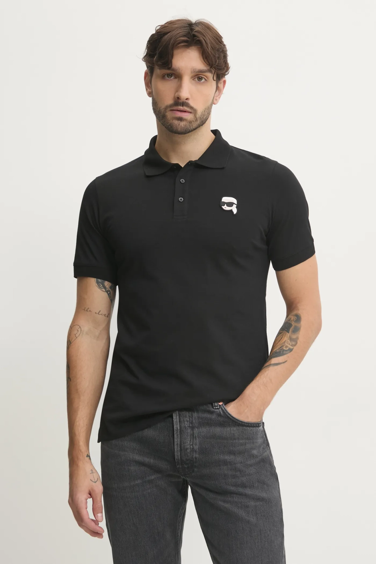 Хлопковая рубашка-поло Karl Lagerfeld, черный
Хлопковая рубашка-поло Karl Lagerfeld, черный