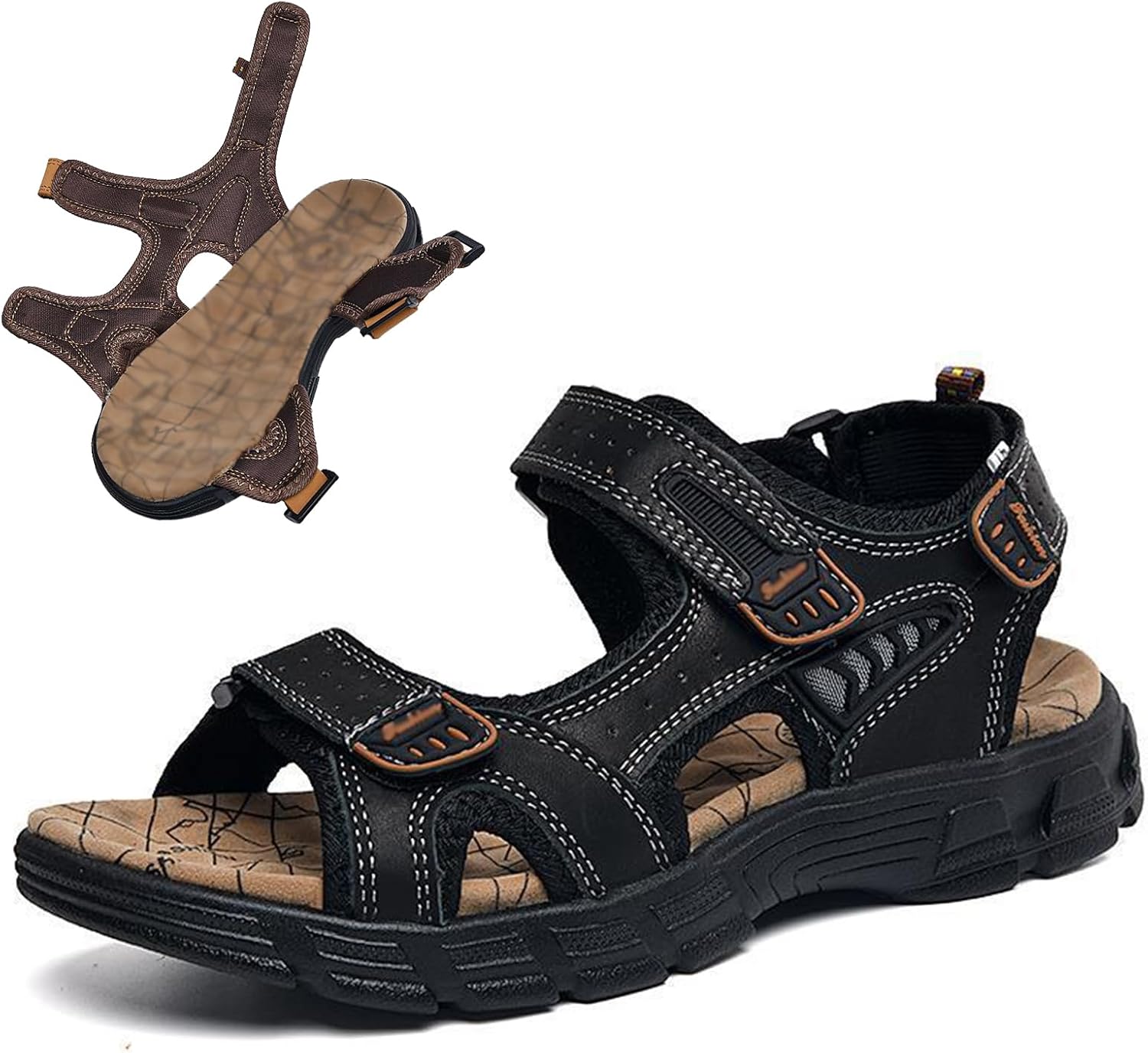 Мужские походные сандалии, повседневная обувь с открытым носком для воды, спортивные сандалии с регулируемыми ремешками, для прогулок на улице и на пляже Natlead, черный
Мужские походные сандалии, повседневная обувь с открытым носком для воды, спортивные сандалии с регулируемыми ремешками, для прогулок на улице и на пляже Natlead, черный
