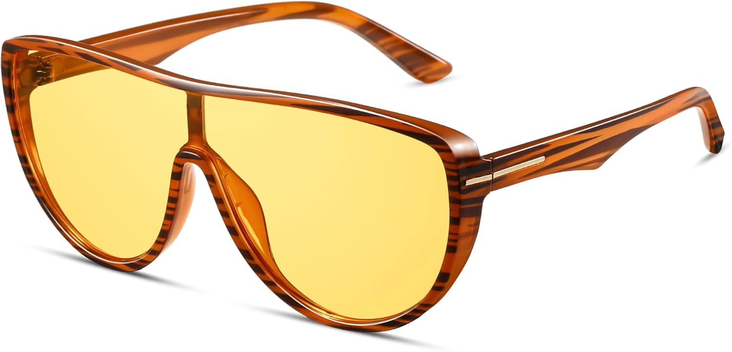 Большие солнцезащитные очки-авиаторы для женщин и мужчин, ретро, большие круглые очки-авиаторы, модные винтажные солнцезащитные очки-щитки в стиле 70-х CL013 Colrea, Yellow Striped Frame/Yellow Lenses
Большие солнцезащитные очки-авиаторы для женщин и мужчин, ретро, большие круглые очки-авиаторы, модные винтажные солнцезащитные очки-щитки в стиле 70-х CL013 Colrea, Yellow Striped Frame/Yellow Lenses