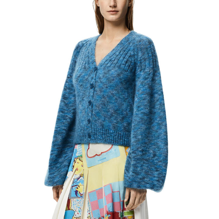 Кардиган женский Loewe с пышными рукавами, синий
Кардиган женский Loewe с пышными рукавами, синий