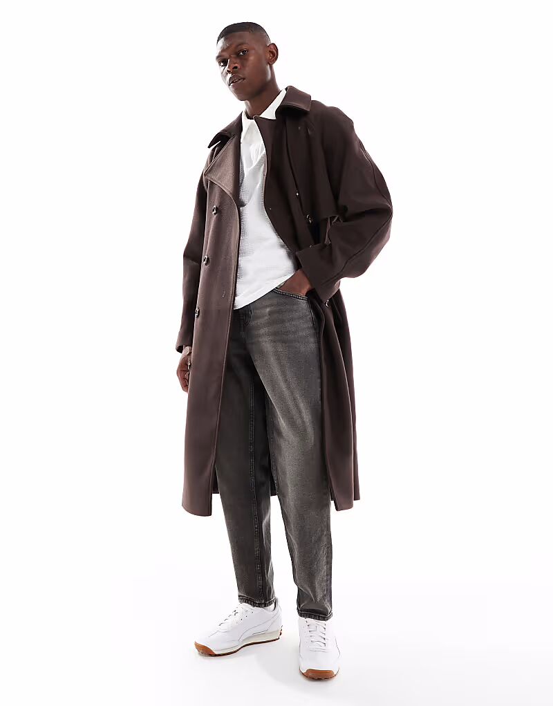 Пальто свободного кроя из искусственной шерсти темно-коричневого цвета Asos Design
Пальто свободного кроя из искусственной шерсти темно-коричневого цвета Asos Design