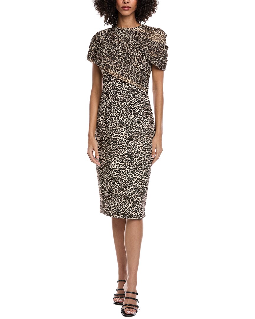 Платье миди с драпировкой от Badgley Mischka, светло-коричневый
Платье миди с драпировкой от Badgley Mischka, светло-коричневый