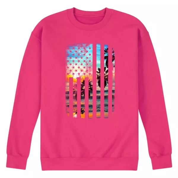 Мужская флисовая толстовка с изображением закатного флага Licensed Character, пурпурный
Мужская флисовая толстовка с изображением закатного флага Licensed Character, пурпурный