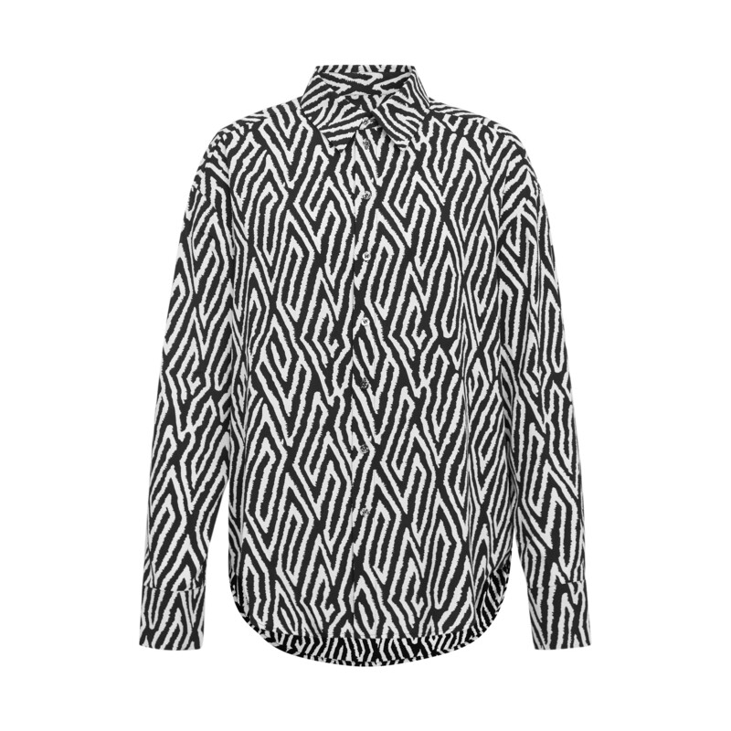 Рубашка Deep Breath полосатый, черно-белый
Рубашка Deep Breath полосатый, черно-белый