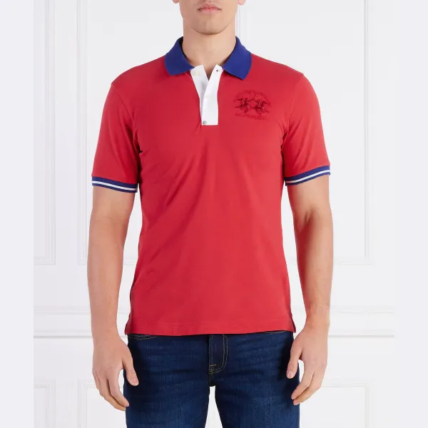 Облегающая рубашка-поло La Martina, красный 
Облегающая рубашка-поло La Martina, красный