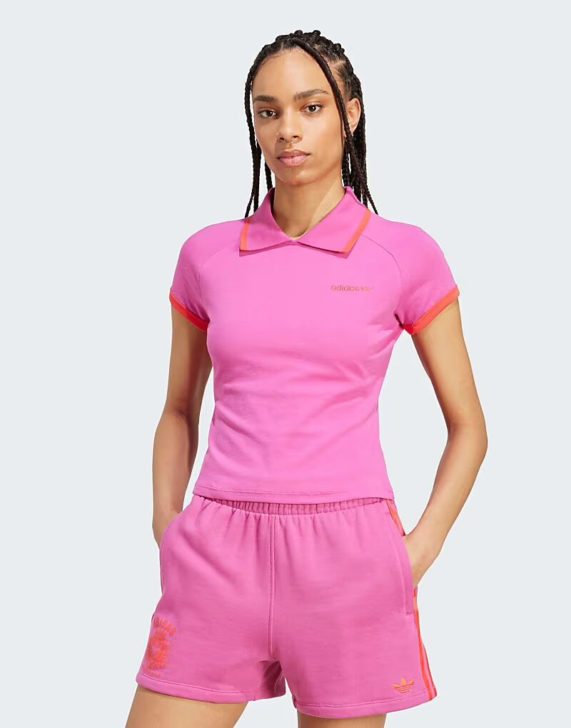 Рубашка поло цвета яркой фуксии Adidas Originals
Рубашка поло цвета яркой фуксии Adidas Originals