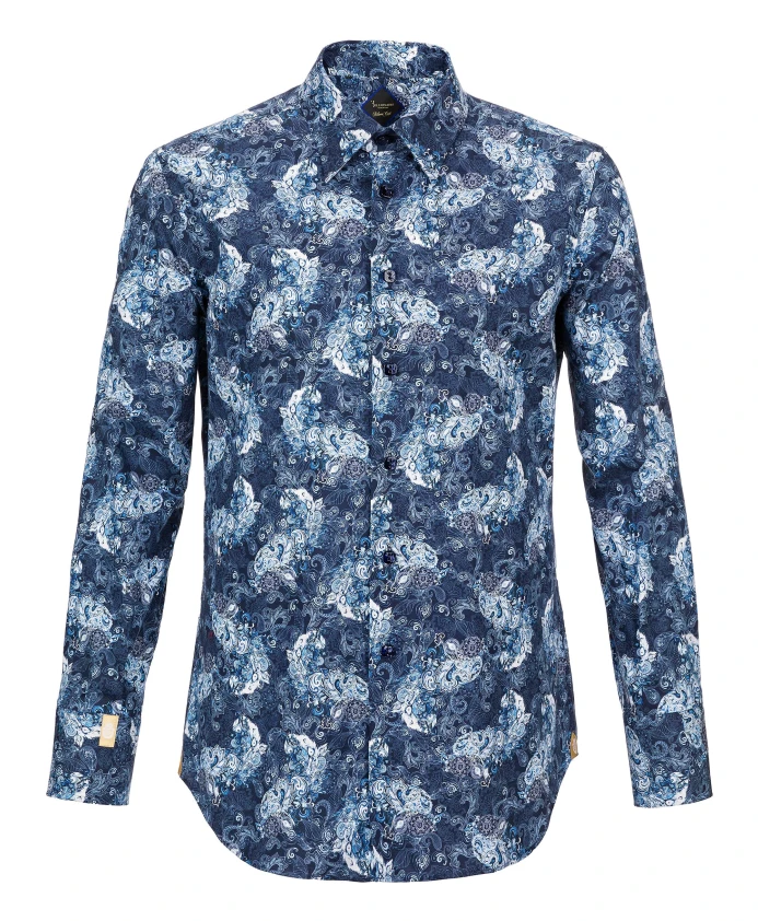 Хлопковая рубашка с цветочным принтом Billionaire, синий
Хлопковая рубашка с цветочным принтом Billionaire, синий