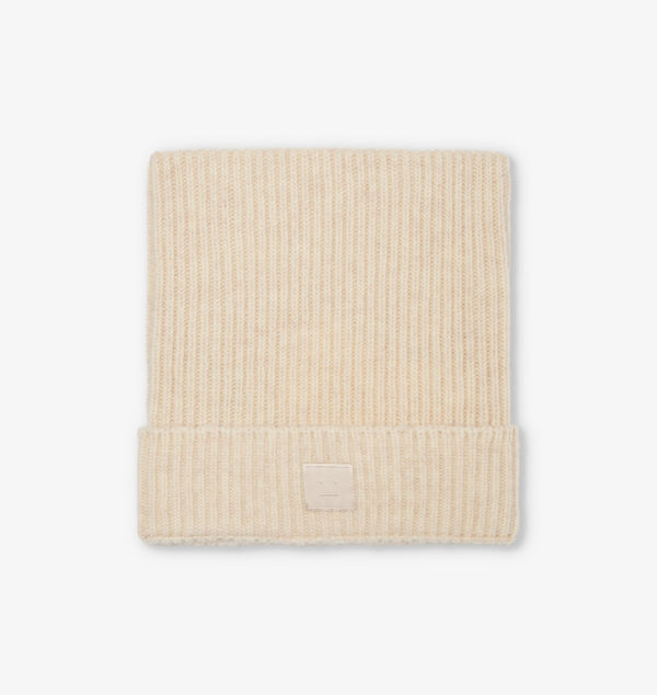 Шапка-Бини Brand-Patch из шерстяной смеси в рубчик Acne Studios, цвет oatmeal melange
Шапка-Бини Brand-Patch из шерстяной смеси в рубчик Acne Studios, цвет oatmeal melange