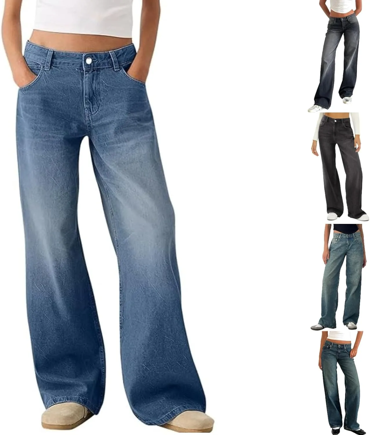 Джинсовые брюки для женщин Boyfriend High Waited Baggy Wide Leg Tatumaie
Джинсовые брюки для женщин Boyfriend High Waited Baggy Wide Leg Tatumaie