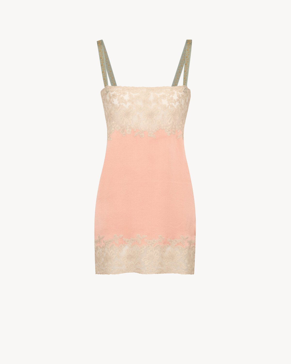 Комбинация из шелкового сатина с кружевной отделкой Saint Laurent, розовый
Комбинация из шелкового сатина с кружевной отделкой Saint Laurent, розовый