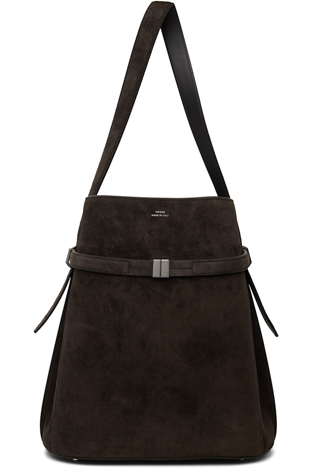 Замшевая сумка-ведро с поясом Toteme, коричневый
Замшевая сумка-ведро с поясом Toteme, коричневый