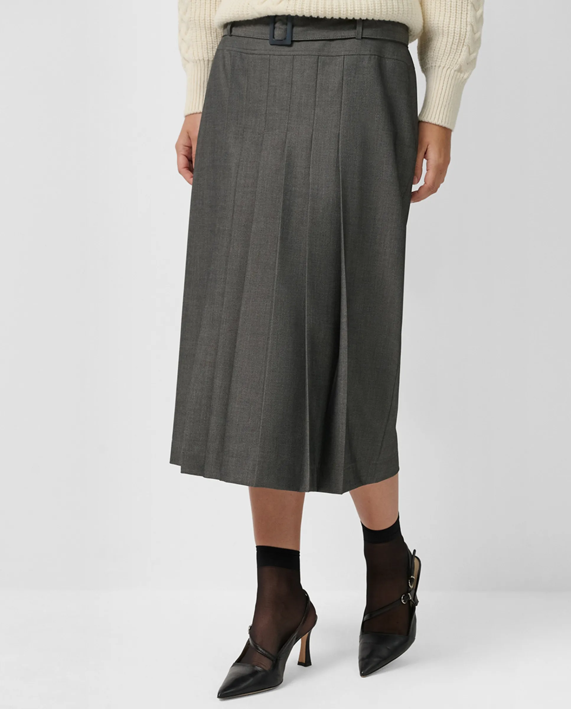 Прямая миди-юбка с передними складками Roberto Verino, темно-серый
Прямая миди-юбка с передними складками Roberto Verino, темно-серый