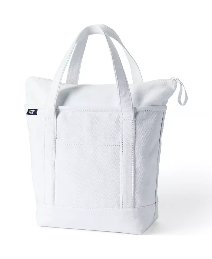 Средняя сумка-шоппер из плотного хлопка с пятью карманами и молнией сверху, однотонная Lands' End, белый
Средняя сумка-шоппер из плотного хлопка с пятью карманами и молнией сверху, однотонная Lands' End, белый