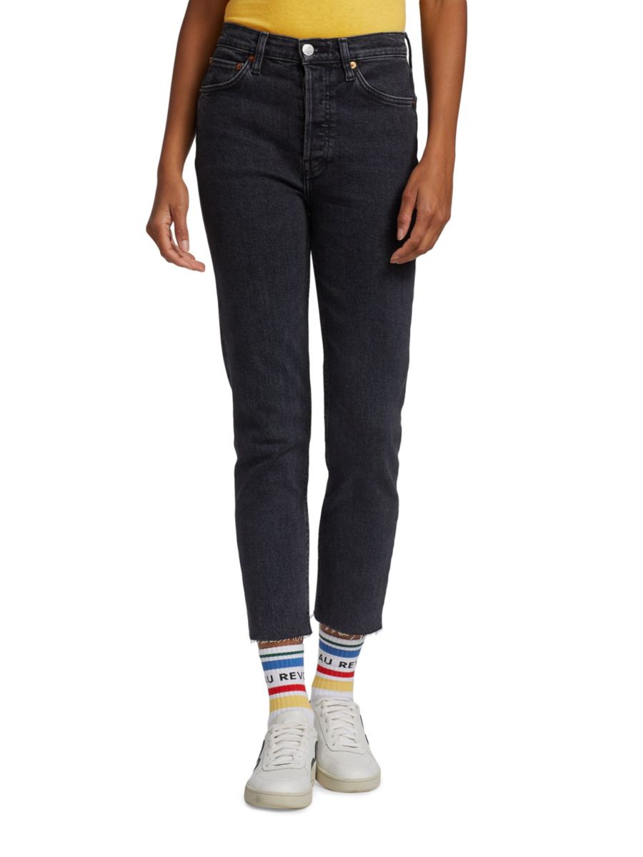 Укороченные джинсы с высокой талией в стиле 90-х Re/done, цвет Stoned Noir
Укороченные джинсы с высокой талией в стиле 90-х Re/done, цвет Stoned Noir