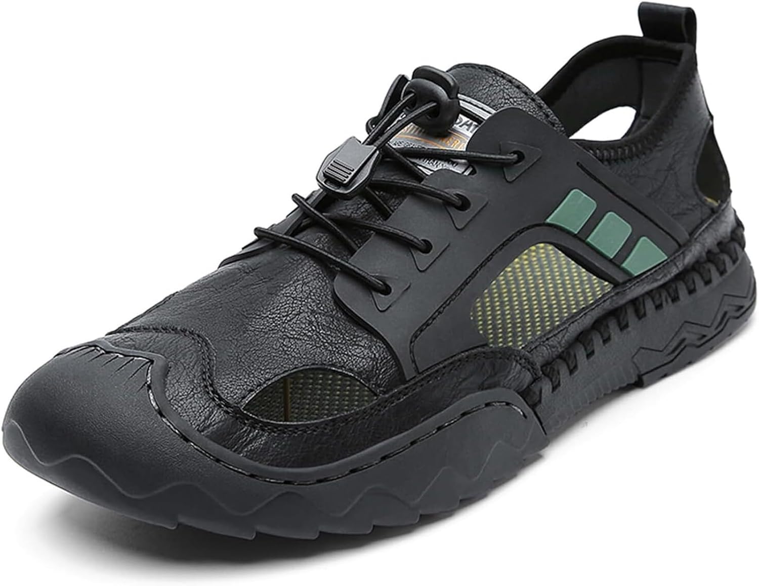 Мужские летние сандалии из натуральной кожи, дышащие, с отверстиями, спортивные, повседневные с закрытым носком, для улицы, рыбацкие, пляжные, водонепроницаемые, противоскользящие, на плоской подошве, для пеших прогулок Generic, черный
Мужские летние сандалии из натуральной кожи, дышащие, с отверстиями, спортивные, повседневные с закрытым носком, для улицы, рыбацкие, пляжные, водонепроницаемые, противоскользящие, на плоской подошве, для пеших прогулок Generic, черный