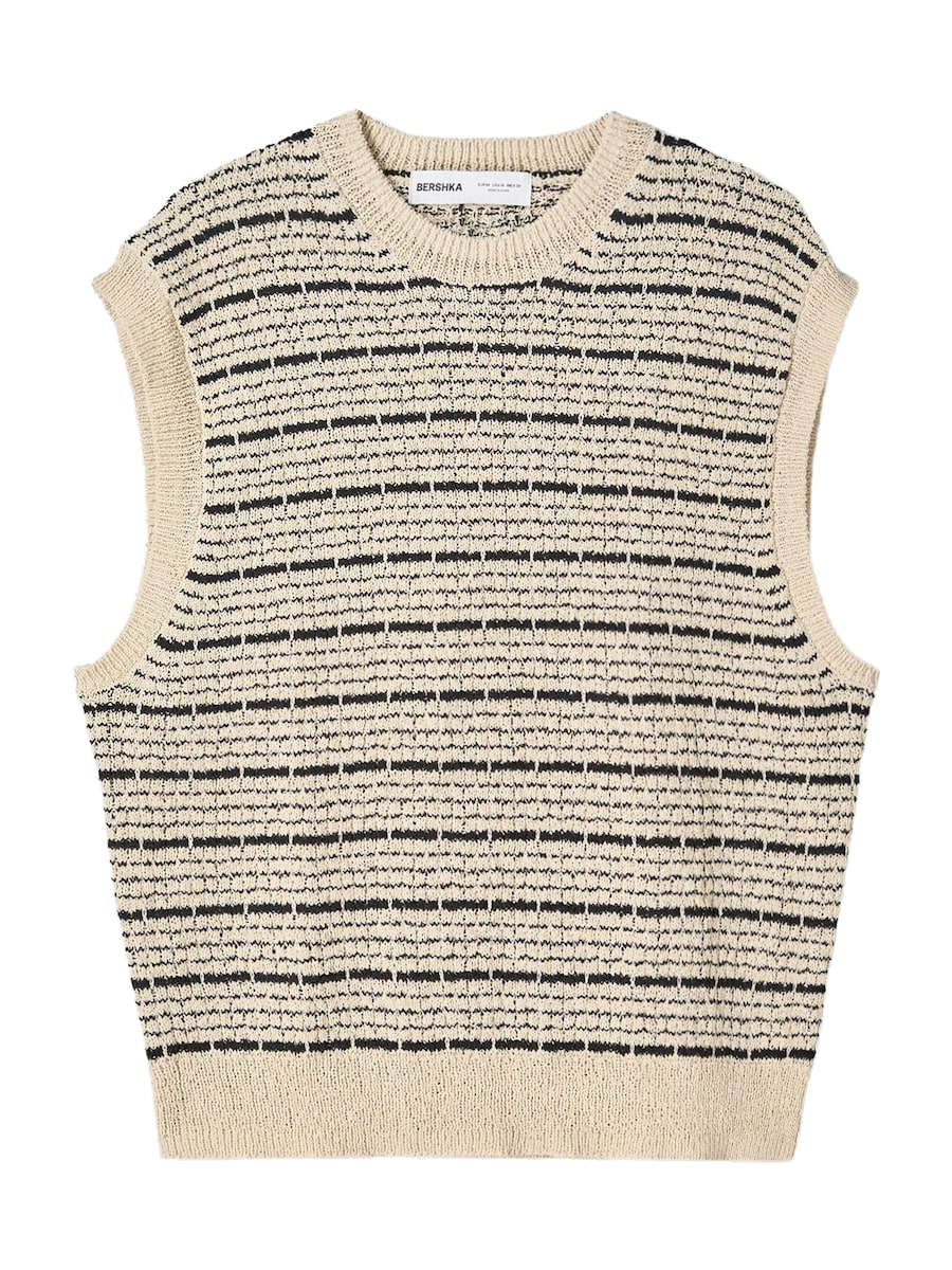 Жилет-свитер Bershka, кремовый
Жилет-свитер Bershka, кремовый