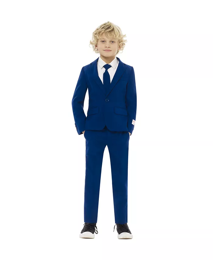 Костюм темно-синего цвета Royale для мальчиков, однотонный, облегающий, включая блейзер, брюки и галстук-застежку OppoSuits, синий
Костюм темно-синего цвета Royale для мальчиков, однотонный, облегающий, включая блейзер, брюки и галстук-застежку OppoSuits, синий