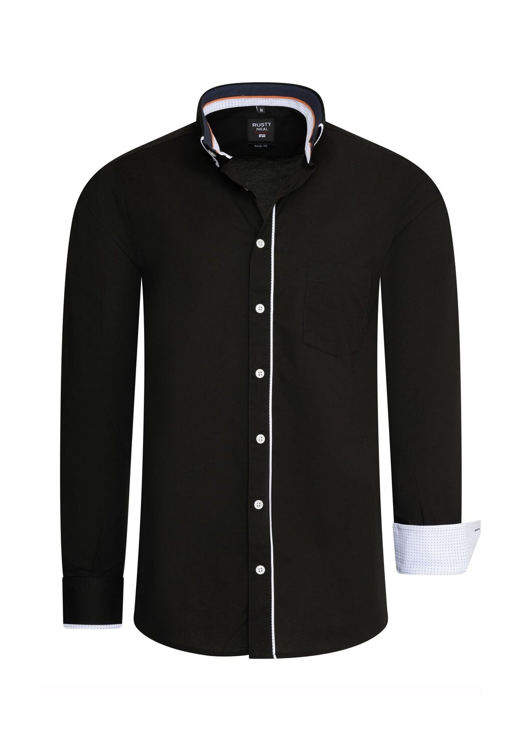 Рубашка с длинными рукавами модного контрастного дизайна RUSTY NEAL, черный
Рубашка с длинными рукавами модного контрастного дизайна RUSTY NEAL, черный