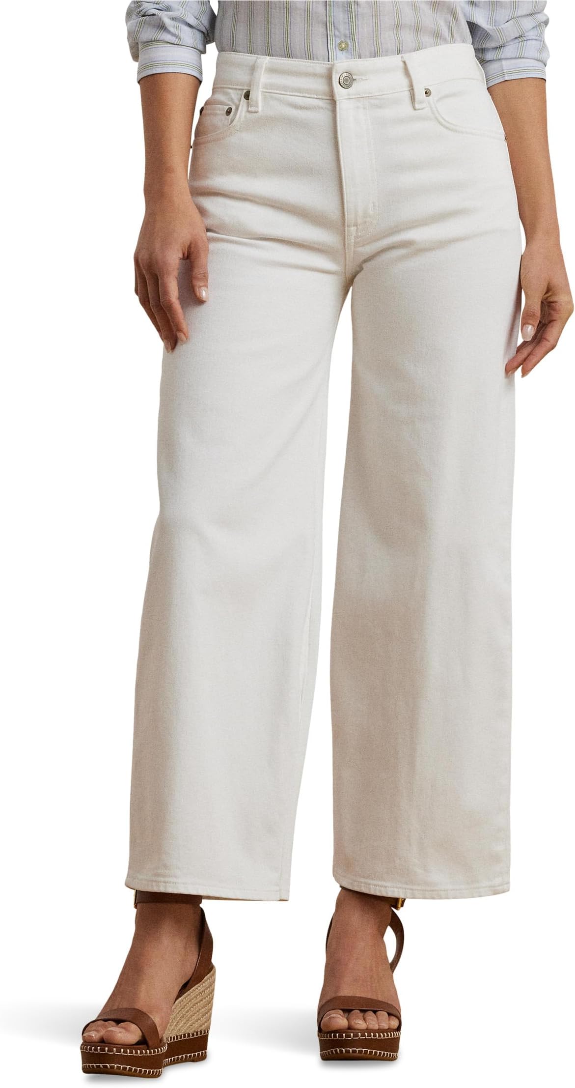 Джинсы Lauren Ralph Lauren High-rise Wide-leg Cropped Jeans, White Wash
Джинсы Lauren Ralph Lauren High-rise Wide-leg Cropped Jeans, White Wash