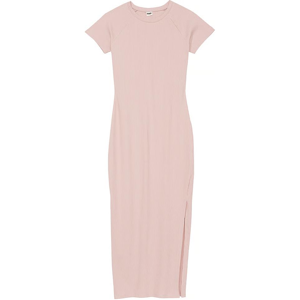 Контурное ребристое миди-платье розового цвета / Wanna Be Pink Короткий рукав Женское Want Pink Victoria's Secret, Wanna Be Pink/Want to Be Pink 
Контурное ребристое миди-платье розового цвета / Wanna Be Pink Короткий рукав Женское Want Pink Victoria's Secret, Wanna Be Pink/Want to Be Pink